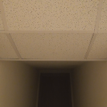 USG Ceiling tile #2310  in basement stairwell slope